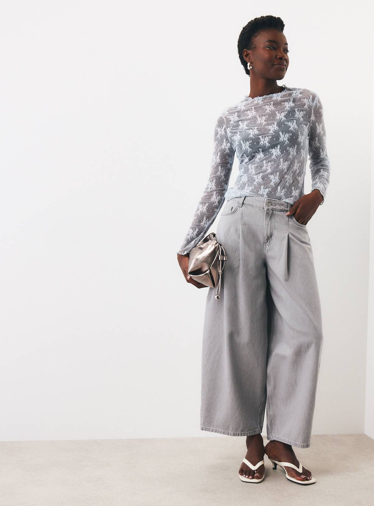 Light Blue Lace Second Skin Top 6 - Image 3